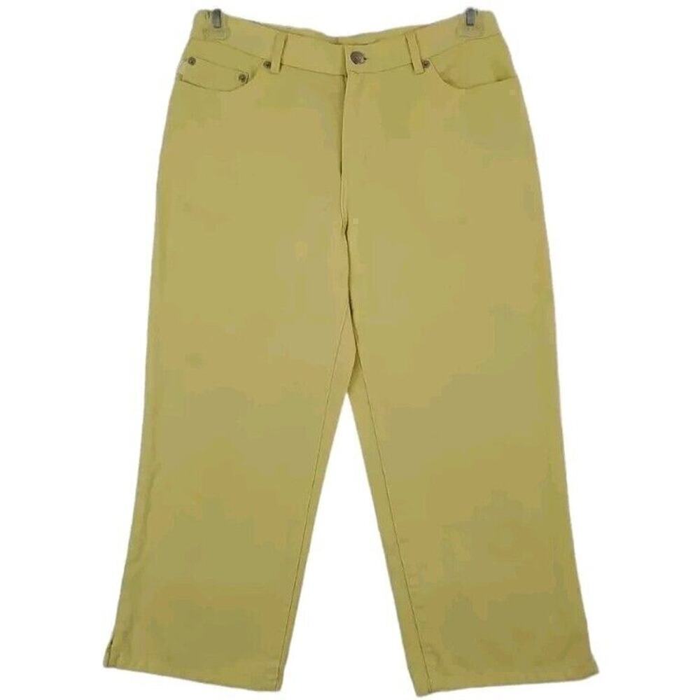 Lauren Ralph Lauren Jeans Co. ~Woman Size 6~ Yellow 5 Pocket Capri Denim Jeans.